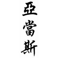 Adams Family Name Chinese Calligraphy Painting