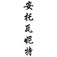 Antoinette Chinese Calligraphy Name Painting