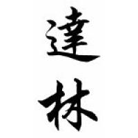 Darrin Chinese Calligraphy Name Scroll