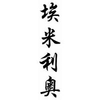Emilio Chinese Calligraphy Name Scroll