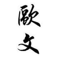 Ervin Family Name Chinese Calligraphy Scroll