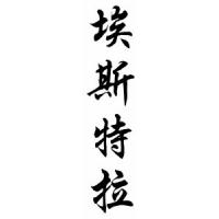 Estela Chinese Calligraphy Name Scroll