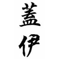 Gaye Chinese Calligraphy Name Scroll