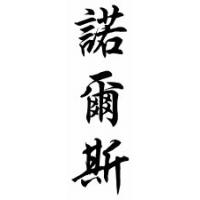 Knowles Family Name Chinese Calligraphy Scroll