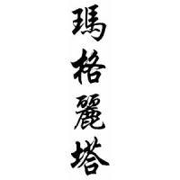 Margarita Chinese Calligraphy Name Scroll