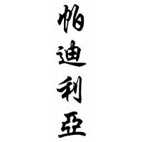 Padilla Family Name Chinese Calligraphy Painting