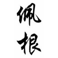 Pagan Family Name Chinese Calligraphy Scroll