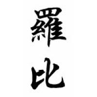 Robby Chinese Calligraphy Name Scroll