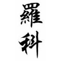 Rocco Chinese Calligraphy Name Scroll