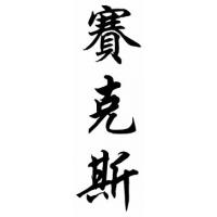 Sykes Family Name Chinese Calligraphy Painting