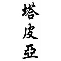 Tapia Family Name Chinese Calligraphy Painting