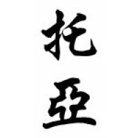 Toya Chinese Calligraphy Name Scroll
