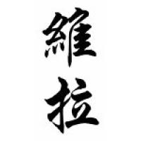 Vela Family Name Chinese Calligraphy Scroll