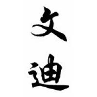 Wendi Chinese Calligraphy Name Scroll