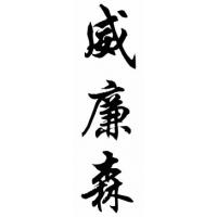 Williamson Family Name Chinese Calligraphy Painting