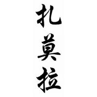 Zamora Family Name Chinese Calligraphy Painting